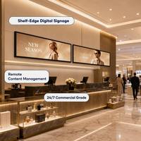 Señalización Digital para Bordes de Estantes en Supermercados y Tiendas Minoristas, Pantalla LCD Ultra Ancha, Pantalla Publicitaria de Grado Comercial