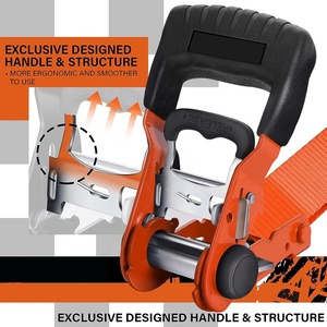 Bộ dây đai <span class=keywords><strong>Ratchet</strong></span> siêu bền cho xe ATV, UTV, xe máy, xe tải, hàng hóa, móc <span class=keywords><strong>S</strong></span> phủ lớp bảo vệ, làm bằng <span class=keywords><strong>polyester</strong></span> bền chắc - Product Image 3