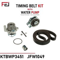 Kit de courroie de distribution de marque FEI KP35491XS-1 pour Audi A4 A6 Seat Exeo Skoda Superb VW pour 1.8 avec tendeur et pompe à eau, garantie 12 mois