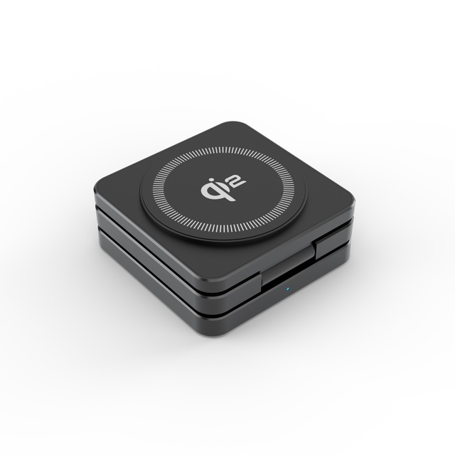 Aluminum Metal  15W Fast Portable Foldable Magnetic Wireless Charger Cell Phone Holder 3 in 1  Wireless Charger Stand