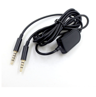 Kabel Audio Aux Male ke Male, 3.5MM dengan kontrol Volume untuk Astro A10 A30 kabel pengganti Headphone