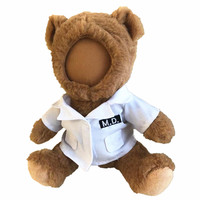 Plüschtier mit Foto-Gesicht Teddybär mit Abnehmbarer Fußballuniform Individuelles 3D-Gesicht Plüschpuppe Fotorahmen