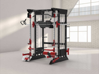 Système de poulie à câbles multiples à usage commercial Cage d'alimentation à squat Smith Machine Power rack tout en un entraîneur multifonctionnel