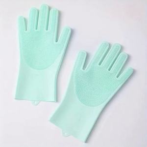 قفازات سيليكون مقشر منزلية مقاومة للماء قفازات مطاطية لغسيل الأطباق للاستخدام في تنظيف المطبخ - Product Image 2
