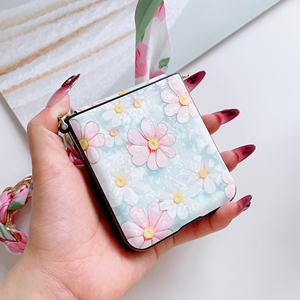 สร้อยข้อมือดอกไม้สดเข้ากันได้กับเคสโทรศัพท์พับได้สำหรับ <span class=keywords><strong>Samsung</strong></span> Z <span class=keywords><strong>flip</strong></span> <span class=keywords><strong>3</strong></span>/4/5/6 VIVO Huawei Xiaomi OPPO - Product Image 5