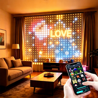 Telón de Fondo para Escenario, Pantalla LED Flexible de Rejilla, WS2818 DC12V RGB, Cortina de Luces con Controlador DMX, Luces Puntuales IP67 PC