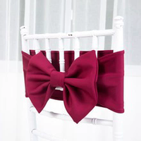 Nœud décoratif pour dossier de chaise de mariage, élastique épaissi, pour décoration de dossier de chaise, nœud de fête d'hôtel, ruban décoratif pour chaises
