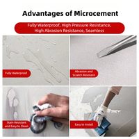 Micro-ciment à base d'eau pour murs et sols, revêtement artistique intégré, style moderne minimaliste, peinture micro-ciment, vente directe d'usine