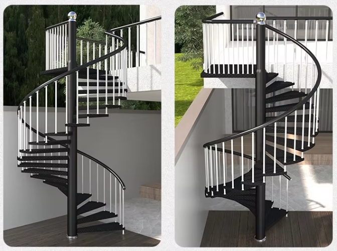 outdoor spiral staircase kit