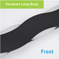 Nouvelle conception de applique murale LED longue et linéaire en forme de S, décoration murale pour la maison, lampe murale pour chambre à coucher, salle de bain, couloir, villa, hôtel