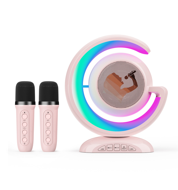 Dual Microphone for 5.3 Wireless Karaoke Speaker RGB Lights Long Battery Life for Mobile Phone KTV Family Party Computer