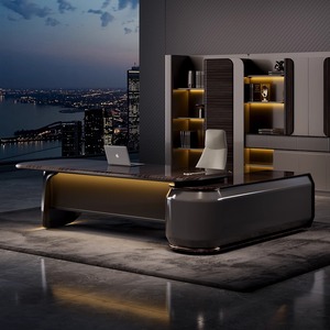 Sleek Minimalist Modern MFC Executive <strong>Desk</strong> Convertible Boss Table <strong>for</strong> President Manager Table boss Office Luxury Office <strong>Desk</strong> - Product Image 1