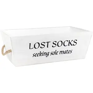 丢失袜子篮子有趣的丢失袜子洗衣标志现代农舍洗衣房和配件木制丢失袜子标志
