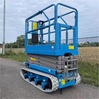 Bestseller Crawler Mobile Scheren bühne Preis Autolift Elektro Hydraulik Ketten Kleine elektrische Scheren bühnen Tisch mit Schienen