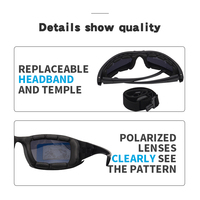 Lunettes de soleil tactiques de combat à la mode, lunettes polarisées grises, écran balistique tactique, lunettes de tir, lunettes de protection