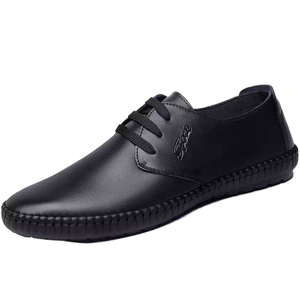 Petites chaussures décontractées en cuir PU, à semelle souple, pour hommes, style business décontracté, chaussures de mariage, avec bande élastique en PU, pour l'été et l'hiver, chaudes - Product Image 1
