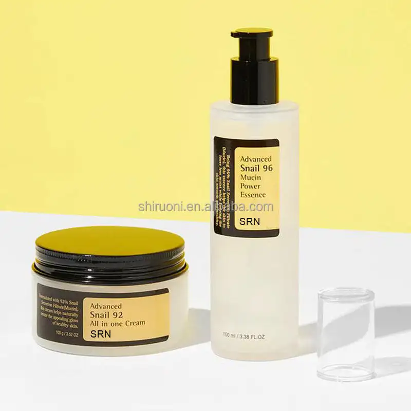 Korean Vegan Organic Skin Care Products Anti Aging Snail Serum Anti Wrinkle Skincare Gift Set
