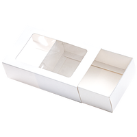 Boîte à cupcakes écologique et biodégradable, boîte à macarons en carton blanc de qualité alimentaire, boîtes à gâteaux avec fenêtre transparente pour boulangerie