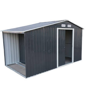 <span class=keywords><strong>Abri</strong></span> <span class=keywords><strong>de</strong></span> <span class=keywords><strong>jardin</strong></span> métallique extra large à toit en pente, facilement assemblable, avec pergola <span class=keywords><strong>de</strong></span> rangement pour bûches, idéal pour l'extérieur - Product Image 2