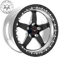 Jantes forgées sur mesure à 5 branches pour la course de dragster, en alliage d'aluminium 6061-T6, pour la tuning de haute performance, 15, 17, 18 pouces
