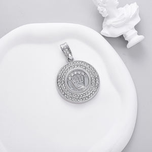 Collar con colgante de corona de Hip Hop con collar de cadenas de moda de diamantes y aleación con <span class=keywords><strong>Cora</strong></span> De Aleacion Colgante De Corona - Product Image 3