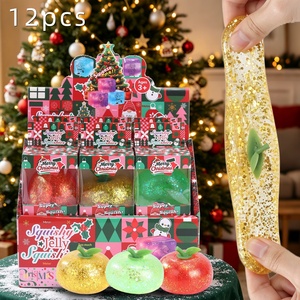 Cross-border New Product Christmas Golden-powder apple Maltose Squishy Stress-relief Toy <b>Venting</b> Rebound Halloween Rubber - Product Image 1