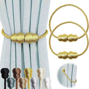 Offre Spéciale bureau et salon porte-rideaux magnétiques longs dos d'<span class=keywords><strong>attache</strong></span> en polyester à la mode avec boucle à la mode pour un usage domestique - Product Image 3