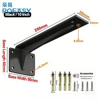 Supports de suspension ROEASY pour bibliothèque flottante, supports d'angle en acier robuste en forme de L, connecteurs et supports d'étagère pour armoires suspendues