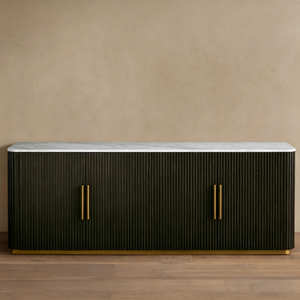 Modern Solid Oak Wood <strong>Sideboard</strong> with Drawers Marble Top Storage Cabinet <strong>for</strong> Dining Room Hotel <strong>Kitchen</strong> Furniture - Product Image 5