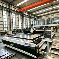 Máquina de Corte Láser de Fibra de Alta Potencia de 6000W, Área de Corte de 4000x2000mm con Fuente Láser Raycus