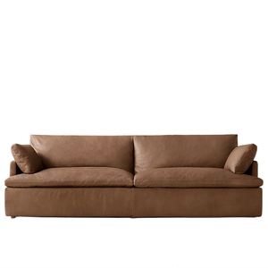 Комплект диванов RH CLOUD <span class=keywords><strong>LEATHER</strong></span> SQUARE ARM из натуральной кожи, коричневый, современный, роскошный, с выдвижным механизмом, для гостиной, с просторным сидением - Product Image 5