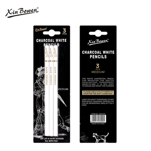 Juego de Lápices de Grafito Xin Bowen, 3 Lápices de Carbón y Lápiz Blanco para Dibujo y Bocetos, Personalizable - Product Image 1