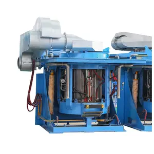Steel Body 5 Tons Capacity Induction Cast Iron Melting Furnace 5000 Kg Electrical Hydraulic Tilting Smelting Oven for Sale