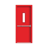 Puerta Cortafuego de Acero de Alta Calidad, Diseño Posmoderno Personalizado, Resistente al Fuego de 1 a 3 Horas, Entrada Exterior para Hoteles