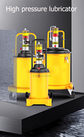 Pistolet à graisse pneumatique 50:1 Pompe à graisse pneumatique Lubrificateur 12L Air comprimé Bucket Oiler