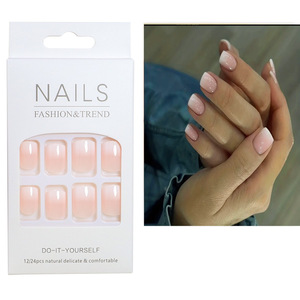 24 pièces de faux ongles détachables en forme d'amande, luxe, couverture complète, style européen et américain, processus de fabrication neuf - Product Image 6