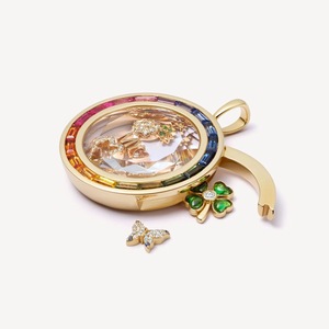Nouveau Collier en Cuivre à Ouverture Creuse, Accessoires DIY, Boîte Photo, Zircon Coloré, Tendance, Vente Chaude en Europe et en Amérique, <span class=keywords><strong>pour</strong></span> les Fêtes - Product Image 3