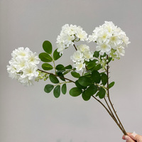 Fleurs artificielles en soie blanches en gros pour la décoration d'événements, plantes en latex au toucher réel pour la décoration DIY à domicile