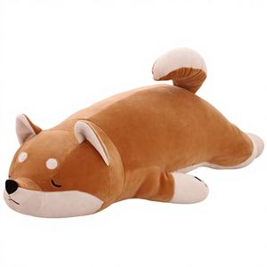Factory Wholesale Custom Good Quality Cute Cartoon Pillow Baby Fat Shiba Inu Dog Super Soft Plush <b>Stuffed</b> <b>Toys</b> Birthday - Product Image 1