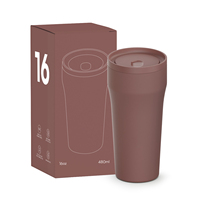 Gobelet de voyage isotherme anti-fuite avec couvercle coulissant, double paroi, compatible porte-gobelet, en acier inoxydable, sans BPA