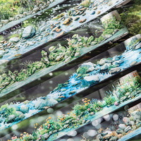 1 rouleau de ruban PET paysage de la série Seine Riverfront thème frais et naturel matériau décoratif