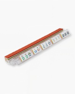 Ensemble de jeu de Mahjong en acrylique à 4 couches, 160 tuiles de Mahjong américaines pour adultes, tuiles de Mahjong à dos orange, ensemble de voyage portable, vente en gros - Product Image 5