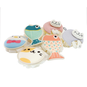Cartoon Double Sided Bath Sponge Skin Friendly Absorbent Towel For Kids And Adults Oval Shape Sponge Material - Product Image 1