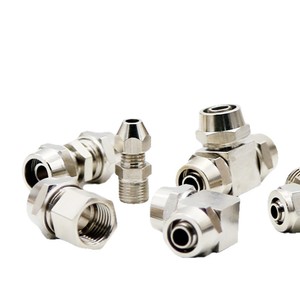 Qingze <b>Quick</b> Coupler Internal Thread Straight Through Air Hose <b>Connector</b> PCF4 6 8 10 12 01 02 03 04 Copper Material - Product Image 1