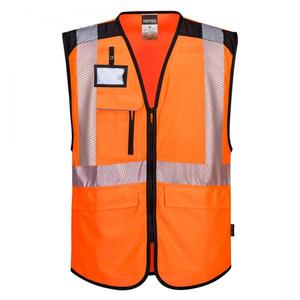 PORTWEST - PW309OBRS PW3 High visibility Executive orange/<b>black</b> <b>vest</b> - EAN 5036108381814 <b>HI</b>-<b>VIS</b> WORKWEAR - Product Image 1