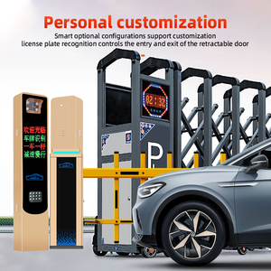 Puerta Automática Retráctil Eléctrica <span class=keywords><strong>de</strong></span> Aleación <span class=keywords><strong>de</strong></span> Aluminio para Uso en Exteriores con Control Remoto, Diseño Moderno para Escuelas y <span class=keywords><strong>Empresas</strong></span> - Product Image 6