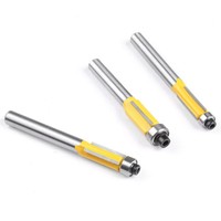 Fraise à défoncer à 3 dents en carbure Joseph Factory avec roulement, pour gabarits CNC, découpe de chants en PVC et laminé, travail du bois