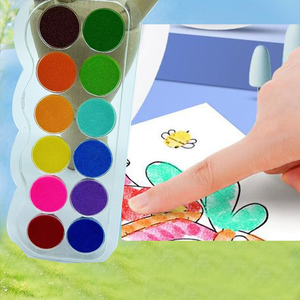 Offre Spéciale – Mini Tampons Encreurs Ronds Non Toxiques Personnalisables 12 Couleurs pour Empreintes Digitales, Lavables, pour Peinture et Activités Préscolaires - Product Image 2