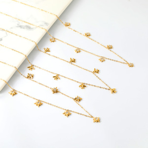 Collar de estilo europeo con estrella de ocho puntas, colgante de cadena de aleación de zinc para mujer, joyería de fiesta - Product Image 1