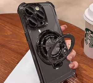 เคสโทรศัพท์แวววาวสำหรับ iPhone 17 16 15 14 PRO MAX พร้อมขาตั้งแบบห่วง - Product Image 3